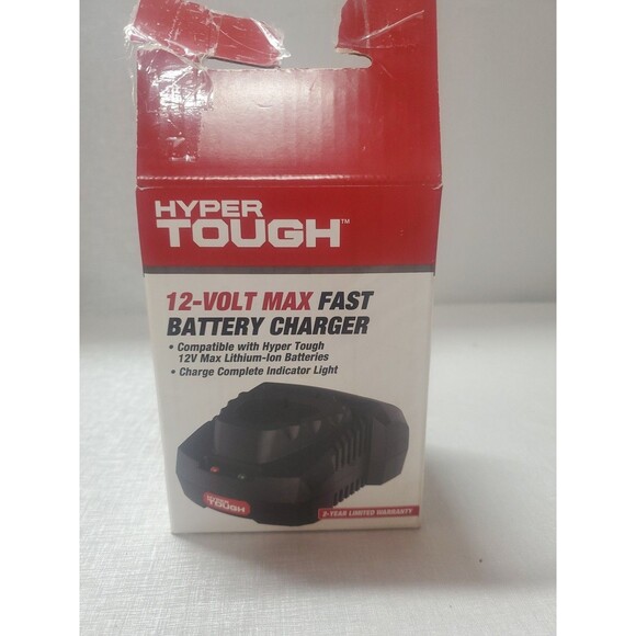Hyper Tough 12-Volt Max Fast Battery Charger for 12V Lithium-Ion Batteries - Picture 1 of 9